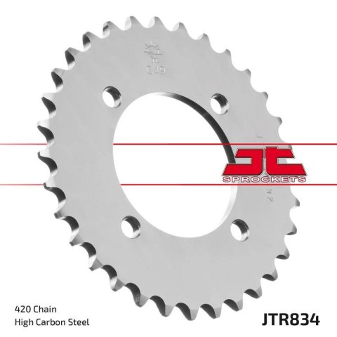 JT ZĘBATKA TYLNA 834 37 YAMAHA TTR 50 6-21, YB 100 76-80 83437JT ŁAŃC. 420