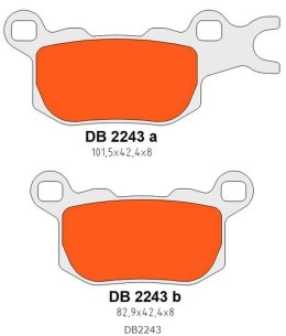 DELTA BRAKING KLOCKI HAMULCOWE KH684 TYŁ LEWY CAN-AM DEFENDER TRAXTER 800 17-21, CAN-AM 976 17-22
