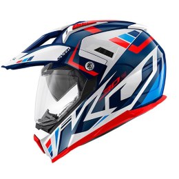 KAPPA KASK KV30 EVO GRAYER DUAL OFF ROAD Z SZYBĄ I BLENDĄ BIAŁY/BLUE/RED RO