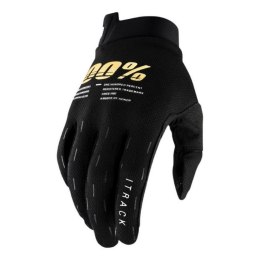 100 PROCENT RĘKAWICE ITRACK BLACK KOLOR CZARNY ROZMIAR L