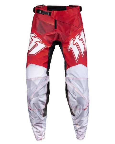 111 RACING SPODNIE MOTO 111.1 -SHARP RED KOLOR CZERWONY/BIAŁY ` 32