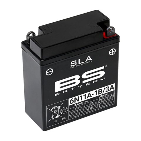 BS AKUMULATOR 6N11A-1B/3A FA 6V 11AH 121X58X130 BEZOBSŁUGOWY -ZALANY 90A 10