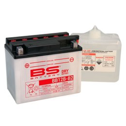 BS AKUMULATOR BB12B-B2 YB12B-B2 12V 12AH 160X80X160 OBSŁUGOWY-ELEKTROLIT OSOBNO 155A 4 UE2019 1148