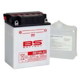 BS AKUMULATOR BB14A-A1 YB14A-A1 12V 14AH 134X89X176 OBSŁUGOWY-ELEKTROLIT OSOBNO 175A 3 UE2019 1148