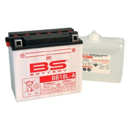 BS AKUMULATOR BB18L-A YB18L-A 12V 18AH 180X90X162 OBSŁUGOWY-ELEKTROLIT OSOBNO 235A 2 UE2019 1148