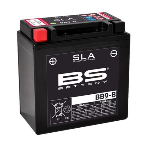 BS AKUMULATOR BB9-B FA 12V YB9-B 9AH 135X75X139 BEZOBSŁUGOWY -ZALANY 120A 6