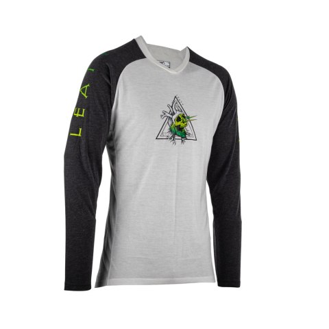 LEATT KOSZULKA ROWEROWA MTB GRAVITY 2.0 JERSEY ZOMBIE BIAŁY/CZARNY S