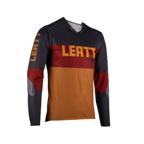 LEATT KOSZULKA ROWEROWA MTB GRAVITY 4.0 JERSEY SUEDE RDZAWY/BLACK/BORDOWY S