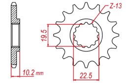 GROSSKOPF ZĘBATKA PRZÓD 435 17 SUZUKI RM 250 87-12 +4, DR 90-93 +3, 350 90-