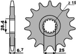 PBR ZĘBATKA PRZEDNIA 2168 15 18NC YAMAHA YFZ 450/YFM 700 RAPTOR '06-'20