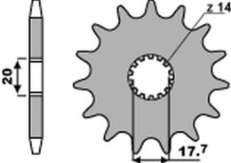 PBR ZĘBATKA PRZÓD 440 13 18NC YAMAHA YZ 125 87-92 JTF564.13 ŁAŃC. 520 STD.