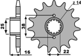 PBR ZĘBATKA PRZEDNIA 490 13 18NC DUCATI MONSTER 600/750/900