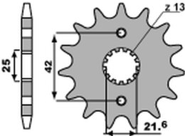 PBR ZĘBATKA PRZÓD 513 13 18NC KAWASAKI ZZ-R 600 90-06, YAMAHA YZF THUNDER C