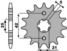 PBR ZĘBATKA PRZÓD 572 15 18NC YAMAHA SR 250 84-00, XT 80-90, XV 250S VIRAGO