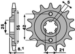 PBR ZĘBATKA PRZEDNIA 581 13 18NC YAMAHA TT 350 '86-'99