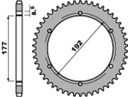 PBR ZĘBATKA TYŁ 223 54 F HUSQVARNA WR 250 83-84, WR/CR 80, 350 81-88, 400 8