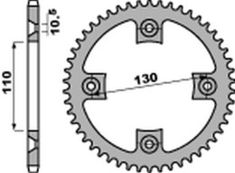 PBR ZĘBATKA TYLNA 4349 40 F HONDA TRX 300 93-97 JTR1350.40 ŁAŃC. 520 STD.+2