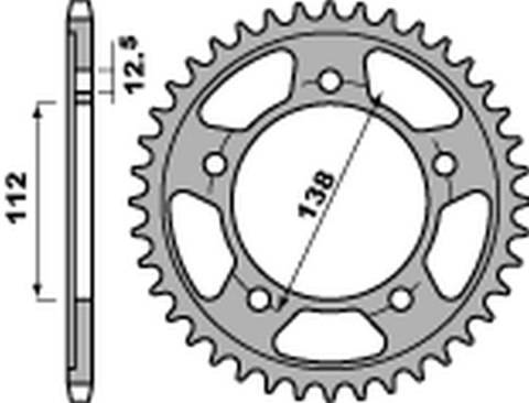 PBR ZĘBATKA TYLNA 4357 45 C45 HONDA CBR 600F '97-'12 PBR ZĘBATKA TYLNA 4357 45 C45 HONDA CBR 600F '97-'12
