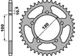 PBR ZĘBATKA TYŁ 4363 43 C45 APRILIA RSV 1000 MILLE R/SL/SP 98-03, SHIVER 75