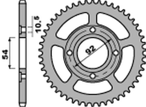 PBR ZĘBATKA TYLNA 4432 45 F YAMAHA TZR 50 RR / X-POWER '03-'09 PBR ZĘBATKA TYLNA 4432 45 F YAMAHA TZR 50 RR / X-POWER '03-'09