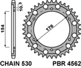PBR ZĘBATKA TYŁ 4562 45 C45 HONDA CB 1000R 08-18 JTR1340.45 ŁAŃC.530 SDT.+1