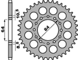 PBR ZĘBATKA TYŁ 811 41 C45 SUZUKI DR 200S/SE 86- 19, GSX 250 KATANA 82- 84