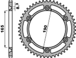 PBR ZĘBATKA TYŁ 896 48 C45 KTM 125/250/350 ENDURO 87-90, MX 420/495 81-84,