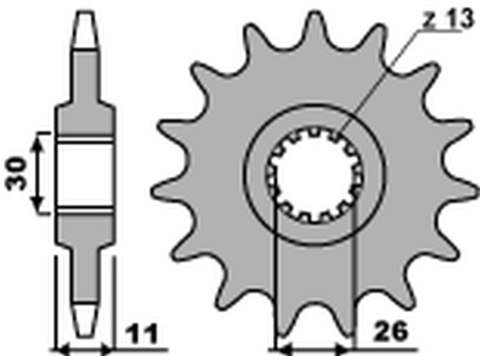 PBR ZĘBATKA PRZÓD 579 18 18NC YAMAHA FZ1 01-15, YZF-R1 98-14, XJR 1200/1300