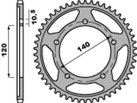 PBR ZĘBATKA TYŁ 4398 50 C45 SUZUKI DL 1000 V-STROM 02-19, GSX-R 01-19, /GSR PBR ZĘBATKA TYŁ 4398 50 C45 SUZUKI DL 1000 V-STROM 02-19, GSX-R 01-19, /GSR