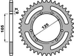 PBR ZĘBATKA TYLNA 4402 56 F DERBI 50 /APRILIA RX 50 / GILERA 50