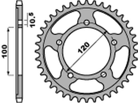 PBR ZĘBATKA TYŁ 4447 44 C45 APRILIA RSV 4RF 15-17, RSV4 RR 16-17, TUONO 100 PBR ZĘBATKA TYŁ 4447 44 C45 APRILIA RSV 4RF 15-17, RSV4 RR 16-17, TUONO 100