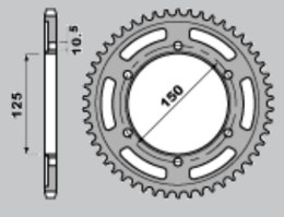 PBR ZĘBATKA TYŁ 4454 44 C45 KTM 950/990/1050/1090/1190/1290 ADVENTURE/SUPER