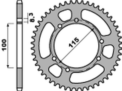 PBR ZĘBATKA TYLNA 4502 60 C45 HUSQVARNA CH 125 SM '05, FANTIC 125 '05-'11 PBR ZĘBATKA TYLNA 4502 60 C45 HUSQVARNA CH 125 SM '05, FANTIC 125 '05-'11