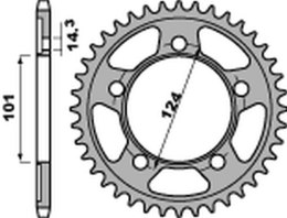 PBR ZĘBATKA TYLNA 4508 42 C45 KTM 950/990/1190 RC8 /DUKE/ SUPERMOTO