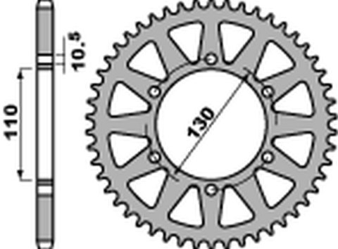 PBR ZĘBATKA TYŁ 504 47 C45 KAWASAKI EL 250 NINJA 88-02, 250R 07-15, YAMAHA PBR ZĘBATKA TYŁ 504 47 C45 KAWASAKI EL 250 NINJA 88-02, 250R 07-15, YAMAHA