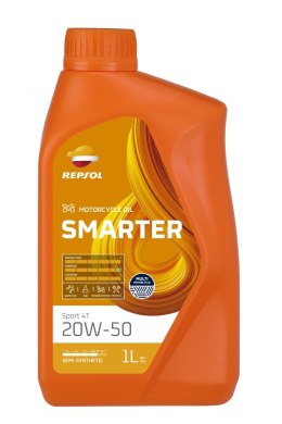 REPSOL OLEJ SILNIK 4T SMARTER SPORT 20W50 1L MA2 PÓŁSYNTETYCZNY 12