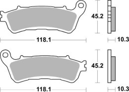 SBS KLOCKI HAMULCOWE KH388 2 STREET PERFORMANCE EXCEL SINTER GL 1800 WING 18-21-TYŁ