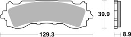 SBS KLOCKI HAMULCOWE KH717 STREET PERFORMANCE EXCEL SINTER GL 1800 WING 18-21-PRZÓD