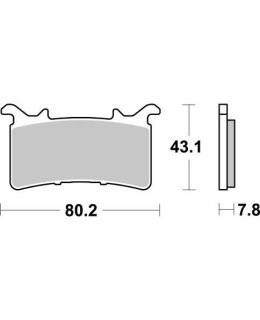 SBS KLOCKI HAMULCOWE KH757 STREET PERFORMANCE EXCEL SINTER BMW M 1000 RR 21-22, CBR 20-22 PRZÓD