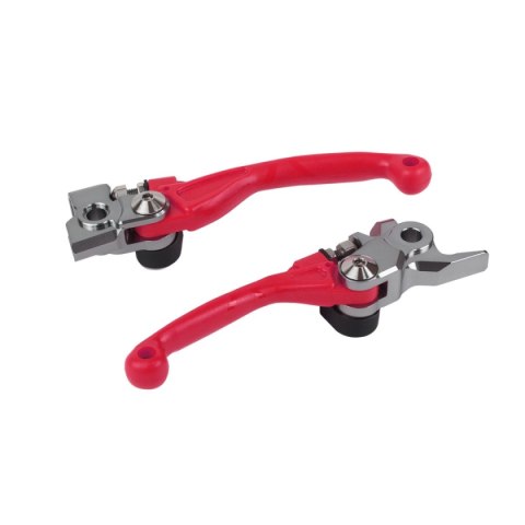 POLISPORT ZESTAW DŹWIGNIA SPRZĘGŁA I HAMULCA HONDA CR 125/250 04-07 OEM RED