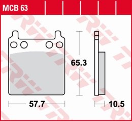 TRW LUCAS ZF KLOCKI HAMULCOWE KH032 ORGANIC HONDA CB 750F SUPERSPORT 75-78,