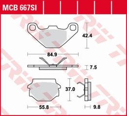 TRW LUCAS ZF KLOCKI HAMULCOWE KH067 SINTER OFFROAD APRILIA MX 125 03-07, RX
