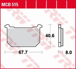 TRW LUCAS ZF KLOCKI HAMULCOWE KH068 ORGANIC KAWASAKI GPZ 400/500 82-84, Z 8