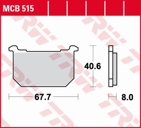 TRW LUCAS ZF KLOCKI HAMULCOWE KH068 ORGANIC KAWASAKI GPZ 400/500 82-84, Z 8