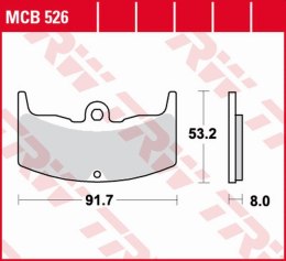 TRW LUCAS ZF KLOCKI HAMULCOWE KH080 ORGANIC HONDA VT 250F 83-87, CBX 400F 8