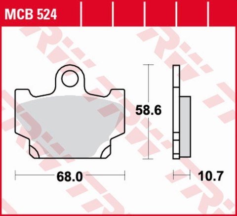 TRW LUCAS ZF KLOCKI HAMULCOWE KH081 ORGANIC YAMAHA RD 80/125/250/350 82-84,