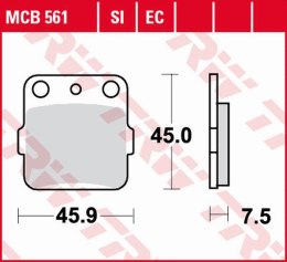 TRW LUCAS ZF KLOCKI HAMULCOWE KH084 ORGANIC ECO HONDA CRF 150R 07-, PRZÓD T