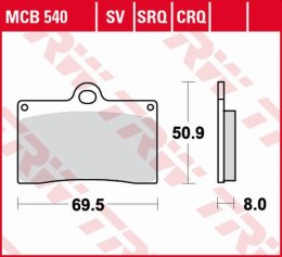 TRW LUCAS ZF KLOCKI HAMULCOWE KH095 SINTER STREET APRILIA RS4 125 11-16, DU