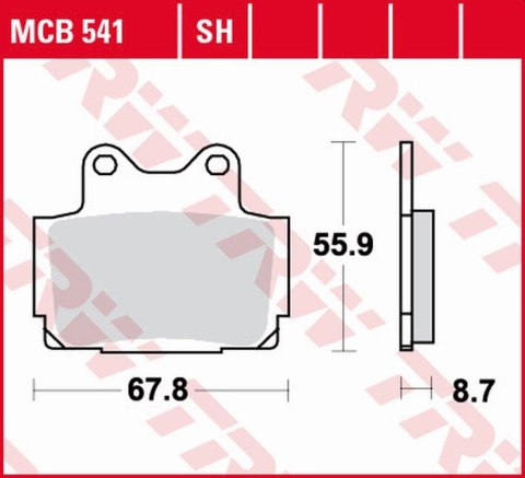 TRW LUCAS ZF KLOCKI HAMULCOWE KH104 SINTER STREET YAMAHA FZR 250 87-88, TZR