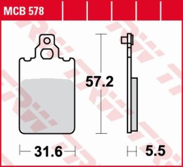 TRW LUCAS ZF KLOCKI HAMULCOWE KH116 ORGANIC APRILIA AF-1/ET/RS 50 87-94, BE